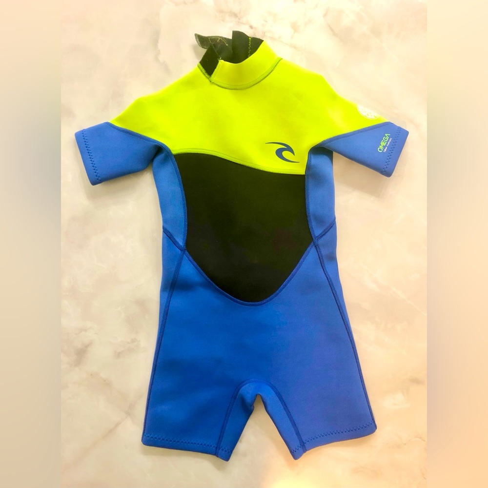 Rip Curl Child’s Shorty Wetsuit Kids Omega Dawn Patrol 1.5mm Back Zip